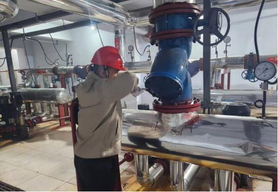 德達權屬熱力企業(yè)二級管網開始注水試壓